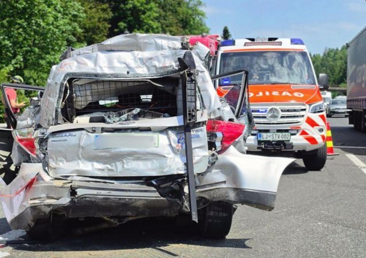 (FOTO) Zaradi okvare obstal na počasnem pasu in umrl na primorski avtocesti