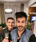 (FOTO) Rivalstvo pozabljeno: Damjan Murko in Domen Kumer postala prijatelja, skupaj pijeta šampanjec