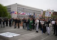 (FOTO) V Ljubljani protestirali proti vojnam, genocidu in militarizaciji: Nočemo vaših vojn!