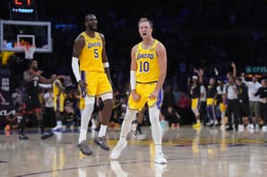 (VIDEO) Končnica lige NBA: LA Lakers brez poškodovanega Dončića do zmage proti Houstonu