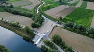 Dravske elektrarne Maribor zaključile gradnjo male hidroelektrarne Pesnica