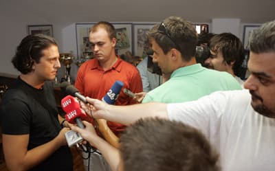 20. julij 2007, Maribor - Novinarska konferenca NK Maribor - novi športni direktor kluba Zlatko Zahovič med novinarji.