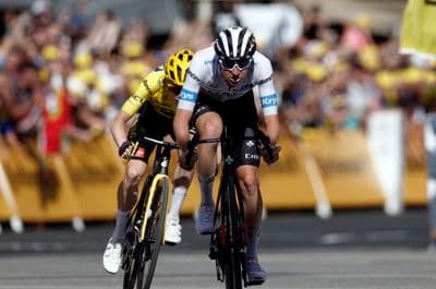 (FOTOGALERIJA) Nova vrhunska predstava Pogačarja in domišljija navijačev, ki nima meja