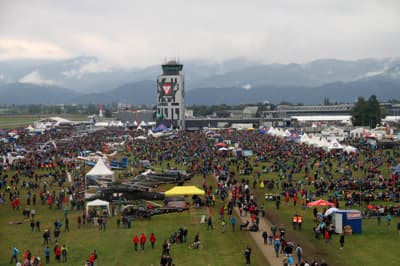 Pogled na vojaško letališče Fliegerhorst.