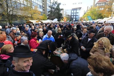 (GALERIJA) Mošta ni več, samo še vino! Takšno je vzdušje na največjem martinovanju v državi