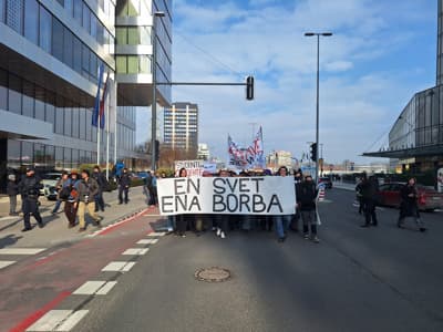 V Ljubljani izrazili podporo študentskim protestom v Srbiji