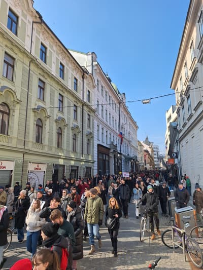 V Ljubljani izrazili podporo študentskim protestom v Srbiji