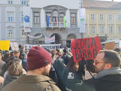 V Ljubljani izrazili podporo študentskim protestom v Srbiji