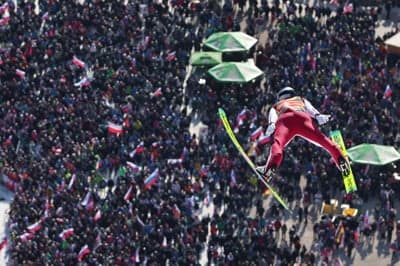 (FOTOGALERIJA) Poglejte, kako je videti razprodana Planica