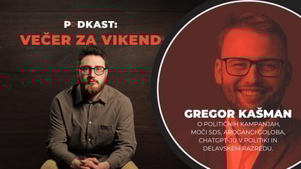 (VIDEO) Večer za vikend z Gregorjem Kašmanom: O kampanji, moči SDS, ChatGPT programih in delavskem razredu