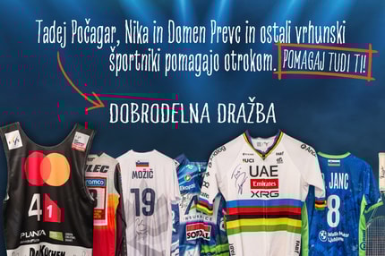 Za otroke gre: Sodelujte pri dobrodelni dražbi osebnih predmetov vrhunskih slovenskih športnikov in pomagajte!