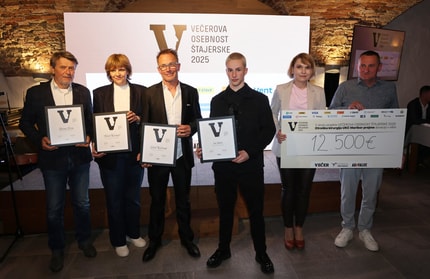 (FOTO) Svečana podelitev s posebno dražbo: Večerova osebnost Štajerske 2025 je Ian Hotko