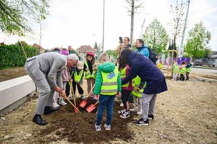 (FOTO) Danes drevesa ob Langerjevi vili, jutri še po mestnih četrteh in krajevnih skupnostih