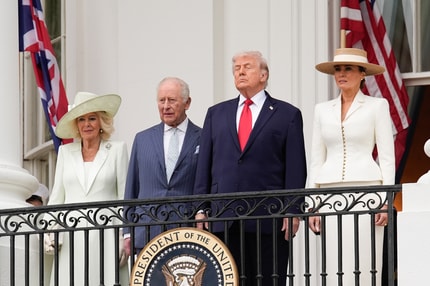 (FOTO) Trump ob sprejemu britanskega kralja izpostavil poseben odnos med državama