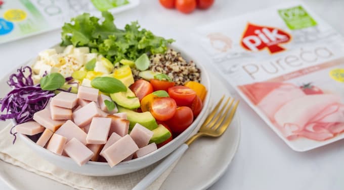 Puranja dimljena šunka PIK Vrbovec idealna za popestritev solate.