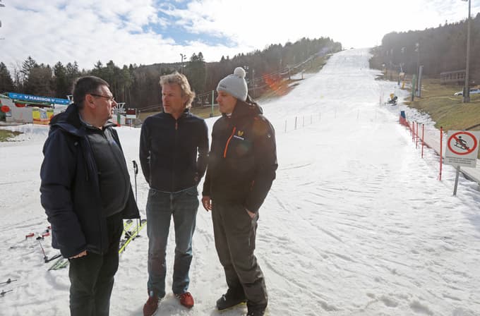 Markus Mayr (v sredini) je že lani tekmi odpeljal na Gorenjsko. Foto: Igor NAPAST