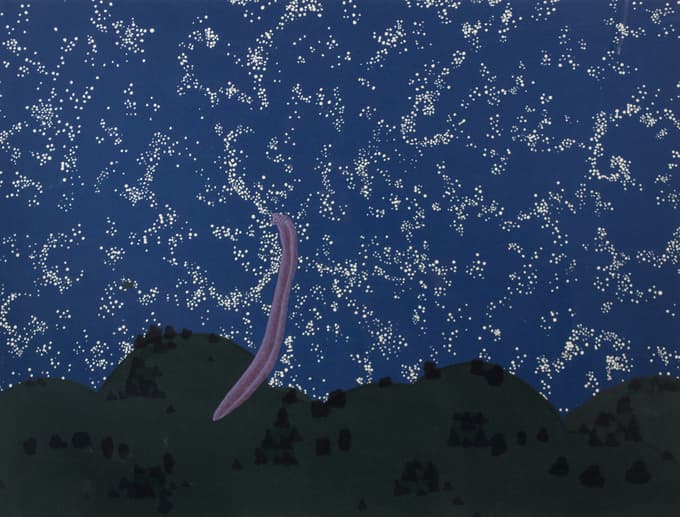 Metka Krašovec, Zvezde, litografija, 1975, 55 x 76 cm