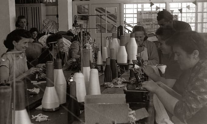 Tovarna nogavic Polzela leta 1955 Foto: Arhiv Večera