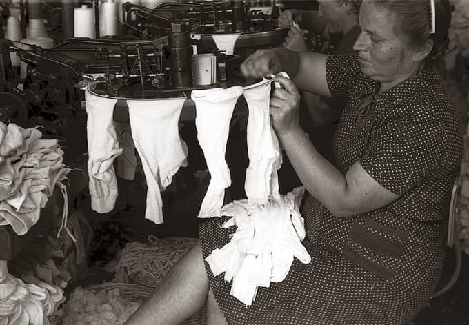 Tovarna nogavic Polzela leta 1951 Foto: Arhiv Večera