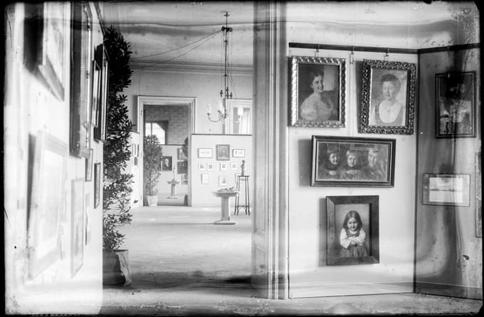 Fran Vesel: I. umetnostna razstava v Mariboru, december 1920, sken steklenega negativa