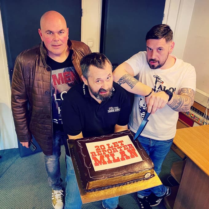 Ekipo Reporterja Milana sestavljajo Matjaž Šalamun - Šalca, Dejan Vedlin in Tine Križanič.
Foto: Radio City