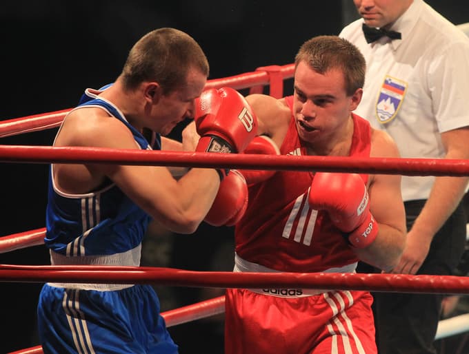 Aljaž Venko (desno) bo boksal to soboto.