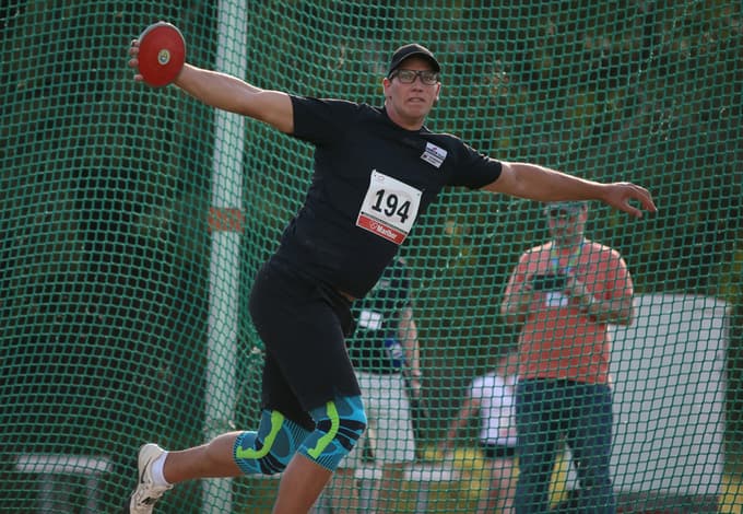 Maribor - Kristjan Ceh, met diska, atletika (foto: Tadej Regent)