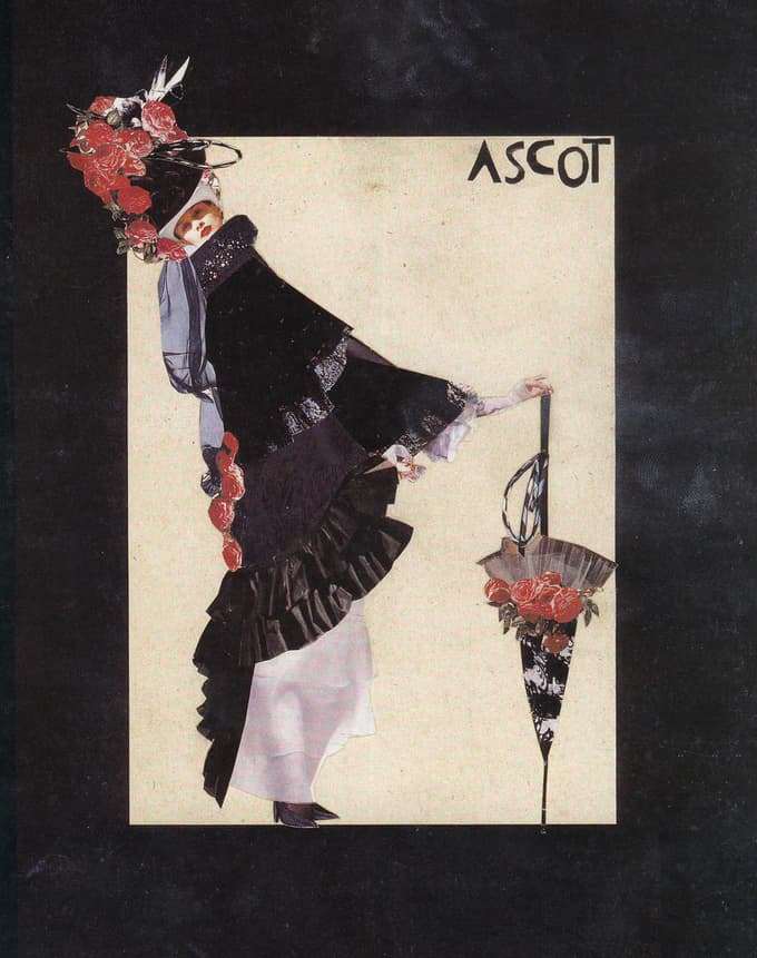 Ascot, študija št. 3 za musical My Fair Lady, kolaž, nerealizirana projekt