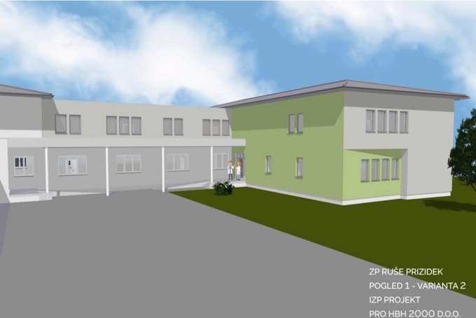Vizualizacija prizidka k ZD Ruše