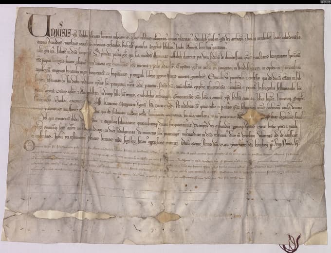 Listina, 1. december 1300 – podelitev odpustkov vsem, ki bodo darovali cerkvi sv. Pankracija v Slovenj Gradcu, PAM, Zbirka listin, SI_PAM/0001_00005