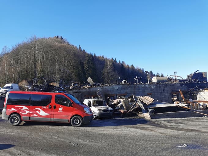 Posledice požara na kmetiji Bindiš