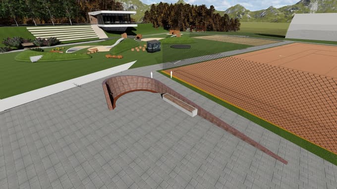 Takšen bo videti športnorekreacijski del pri Rimskem vrelcu. Vizualizacija: Arhitektura Jure Kotnik, Lanara Consulting