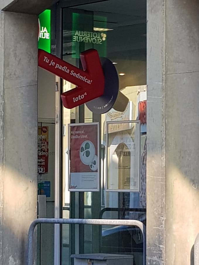 Srečnež je sedmico vplačal na mestu Loteriji na Ravnah, na Prežihovi ulici.