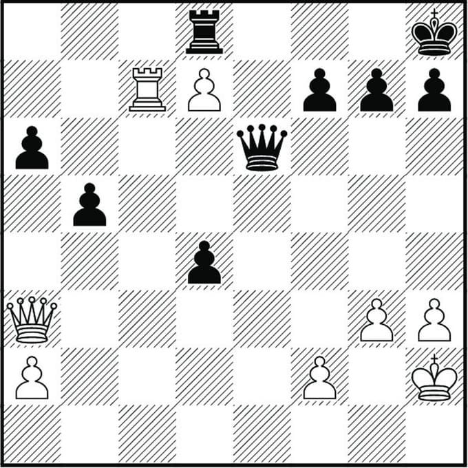 Kako je beli na potezi izkoristil moč prostega kmeta na sedmi vrsti?