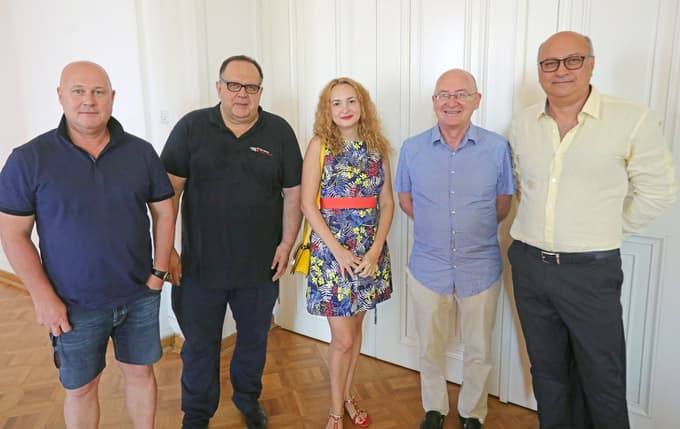 Od leve: Evgenij Ušakov, Georg Mohr, Antoaneta Stefanova, Adrijan Mihaljčišin in Zurab Azmaiparašvili