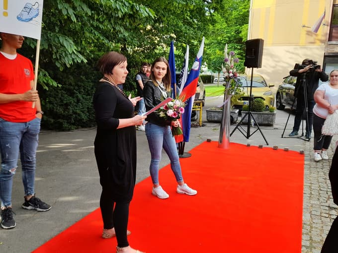 Zlati olimpijki Leji Glojnarič so pred tremi leti pripravili sprejem v Celju.