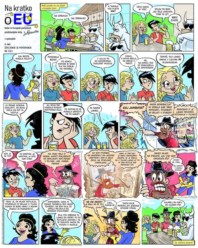 Večer in Evropski parlament predstavljata strip dr. Horowitza, 8. del: Lepo je v Evropski uniji biti mlad