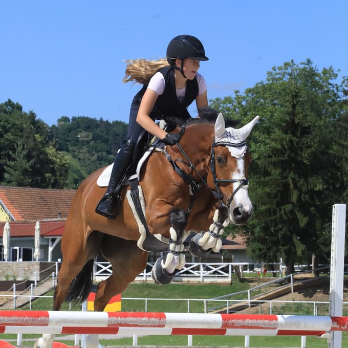 Lina Rojko med treningom v Kamnici