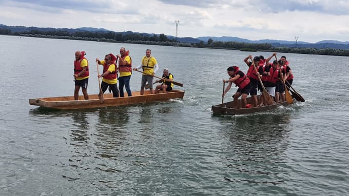 Tudi letošnja Rancarijo sta z vožnjo otvorili ekipi ptujske občine in Brodarskega društva Puj