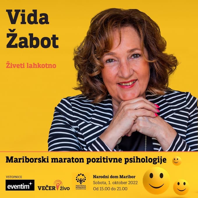 Vida Žabot na Mariborskem maratonu pozitivne psihologije