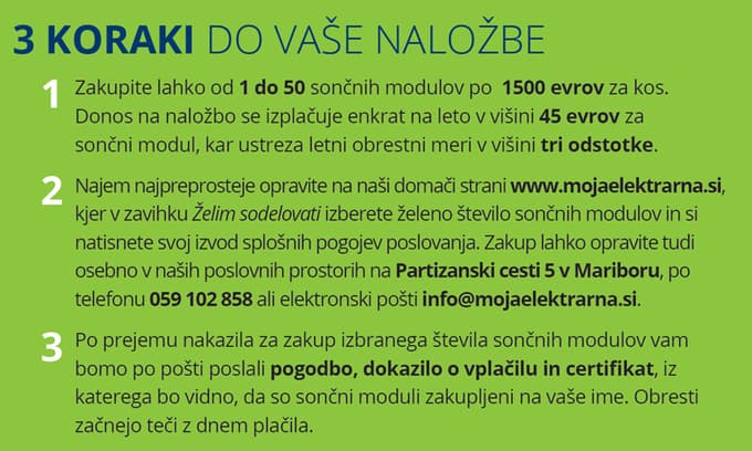 Predstavili smo problematiko in ostane nam samo še, da vas povabimo k rešitvi, to je k vlaganju v lepšo, svetlejšo in čistejšo prihodnost!