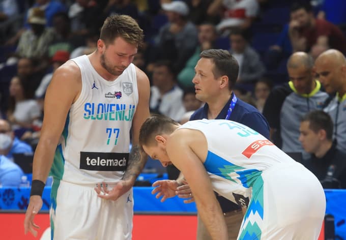 Luka Dončić, Aleksander Sekulič in Zoran Dragić