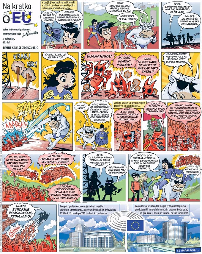 Večer in Evropski parlament predstavljata strip dr. Horowitza, 11. del: Temne sile se združujejo