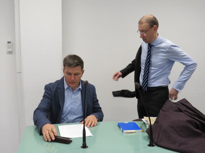 Uroš Rotnik in njegov odvetnik Mitja Jelenič Novak 