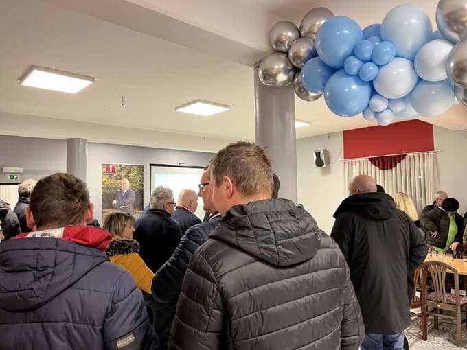 Volilni štab Antona Preksavca v gasilskem domu v Trbonjah