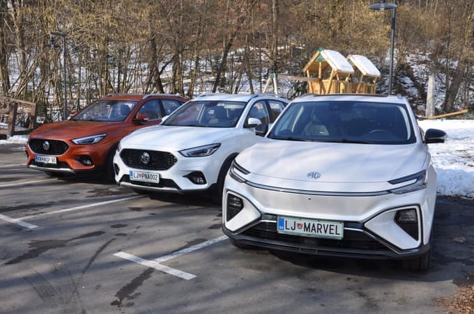 V Sloveniji so na voljo trije modeli: ZS, HS in električni MG4, sledijo pa še ZS, MG5 in prihodnje leto marvel.