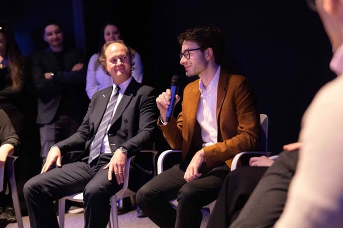 Glavni igralec Timotej Verdev (desno) je film prvič videl šele na premieri in bil navdušen. Ob njem Dean Kikec, ki ima že precej izkušenj z igralstvom.