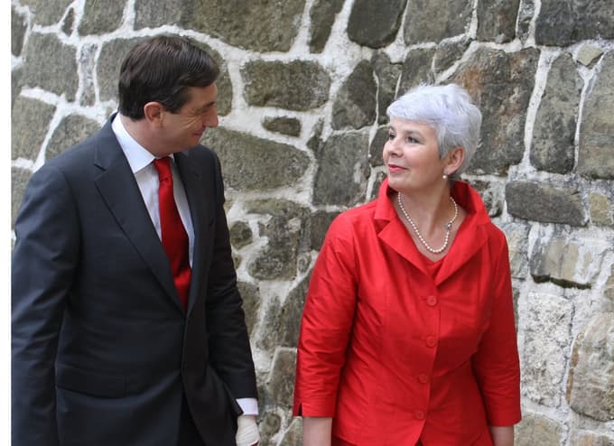 Borut Pahor in Jadranka Kosor na dvorcu Trakoščan 31. julija 2009.