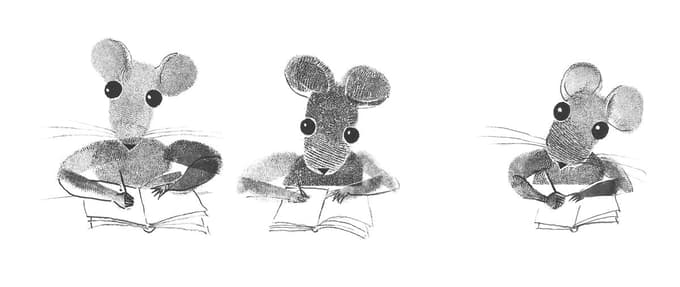 Miši pisarji, ki lovijo svet v gladko nitko iz besed