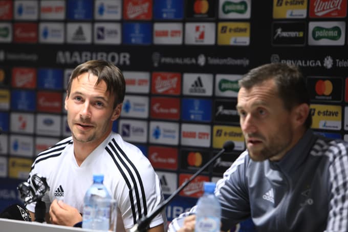 Mike Jensen in trener Eirik Horneland